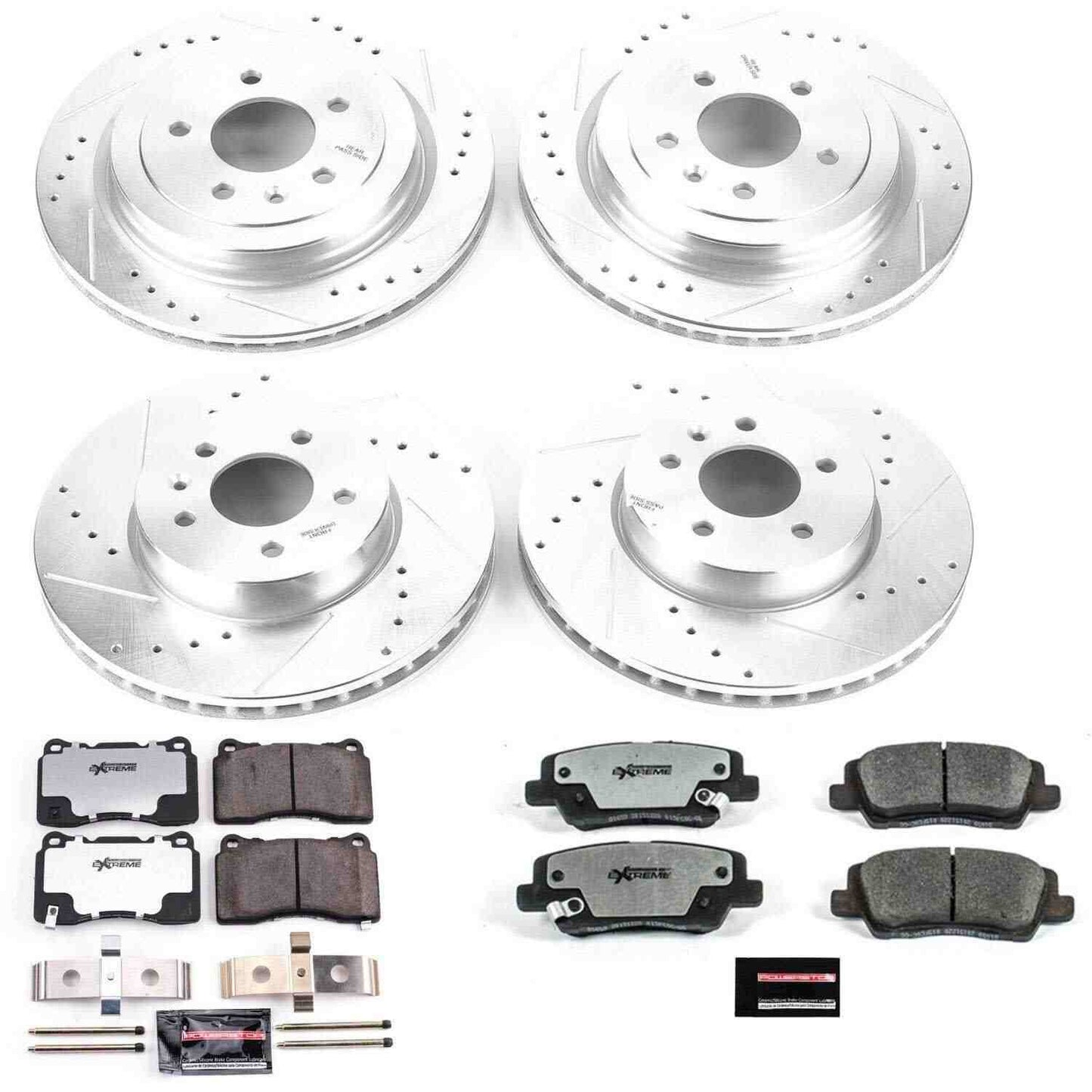 PowerStop Power Stop 13-15 Cadillac ATS Front & Rear Z26 Street Warrior Brake Kit K6390-26