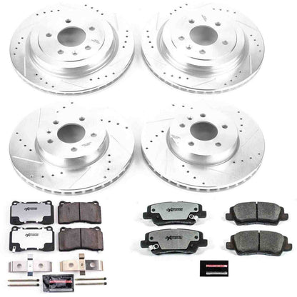 PowerStop Power Stop 13-15 Cadillac ATS Front & Rear Z26 Street Warrior Brake Kit K6390-26