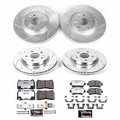 PowerStop Power Stop 14-17 Buick Regal Front & Rear Z26 Street Warrior Brake Kit K6392-26