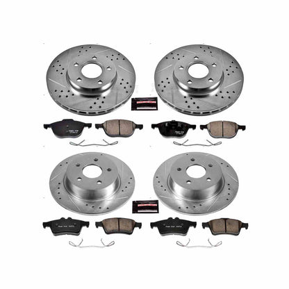 PowerStop Power Stop 13-18 Ford C-Max Front & Rear Z23 Evolution Sport Brake Kit K6397