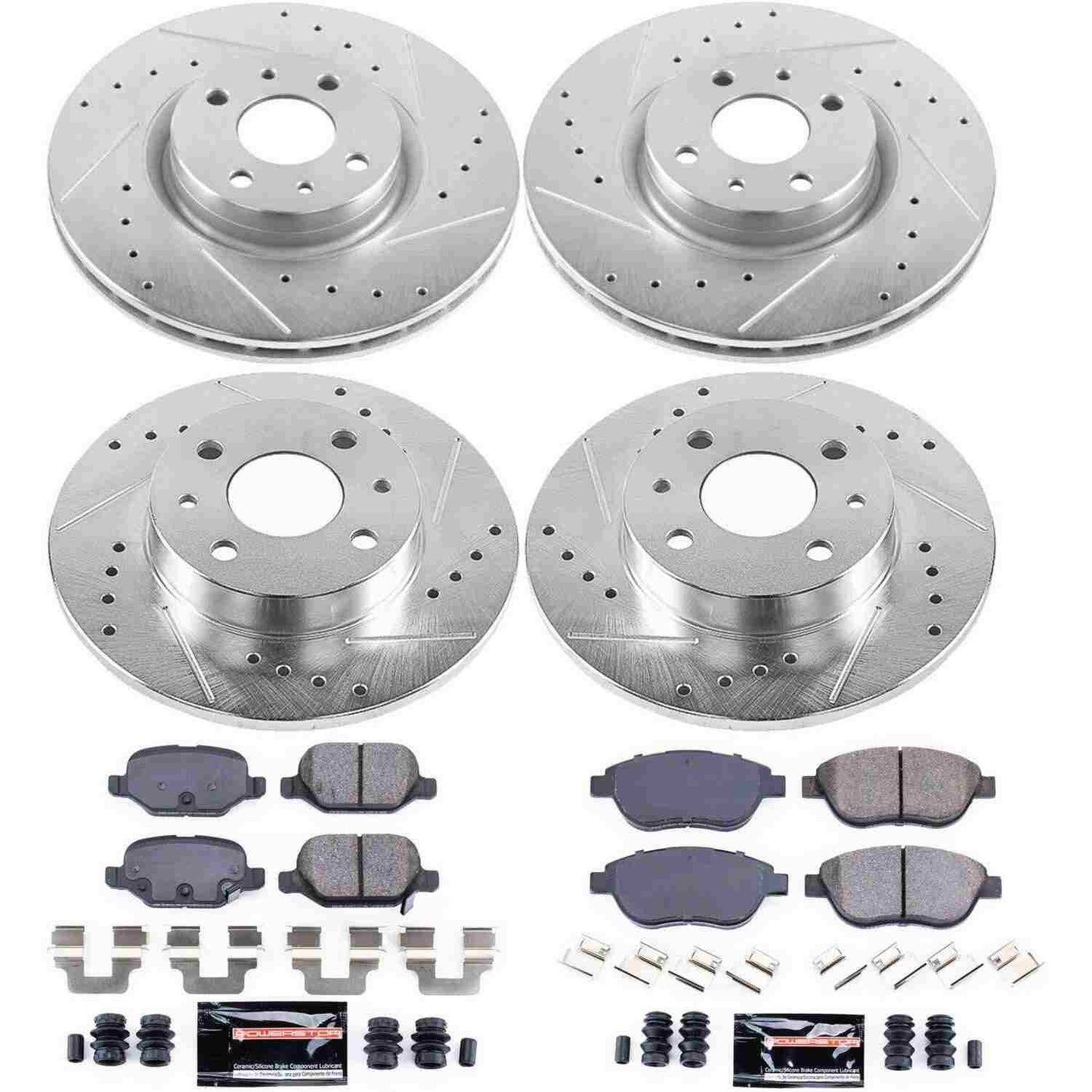 PowerStop Power Stop 12-18 Fiat 500 Front & Rear Z23 Evolution Sport Brake Kit K6427