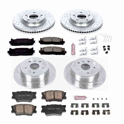 PowerStop Power Stop 13-18 Lexus ES300h Front & Rear Z23 Evolution Sport Brake Kit K6480