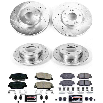 PowerStop Power Stop 13-15 Hyundai Veloster Front & Rear Z23 Evolution Sport Brake Kit K6485