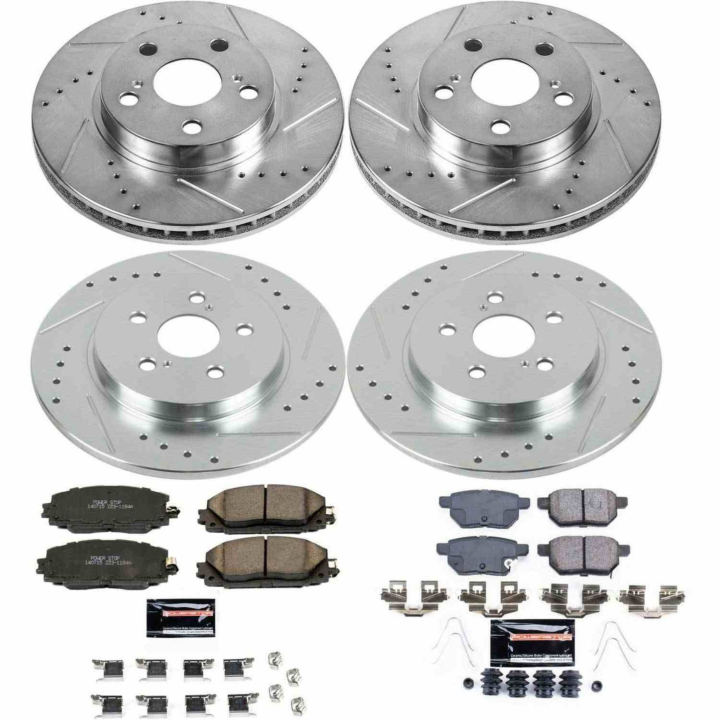 PowerStop Power Stop 11-17 Lexus CT200h Front & Rear Z23 Evolution Sport Brake Kit K6487