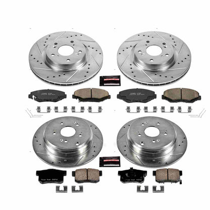 PowerStop Power Stop 12-16 Honda CR-V Front & Rear Z23 Evolution Sport Brake Kit K6489