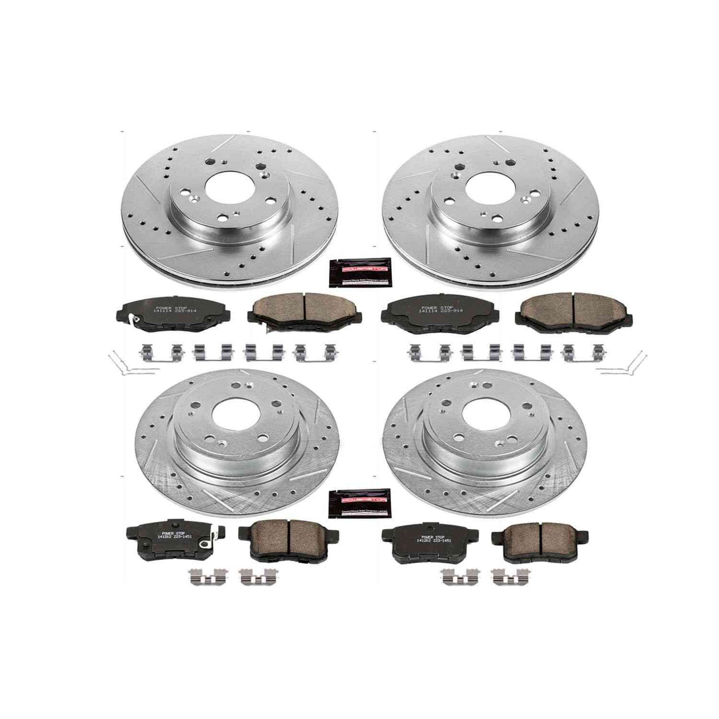 PowerStop Power Stop 13-17 Honda Accord Front & Rear Z23 Evolution Sport Brake Kit K6491