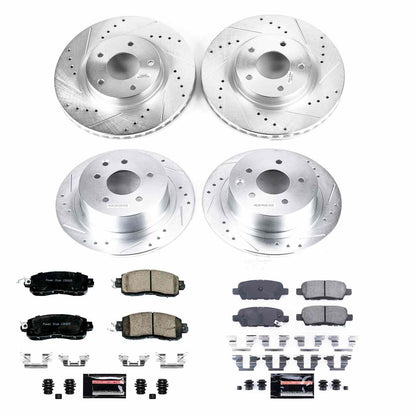 PowerStop Power Stop 13-18 Nissan Altima Front & Rear Z23 Evolution Sport Brake Kit K6495