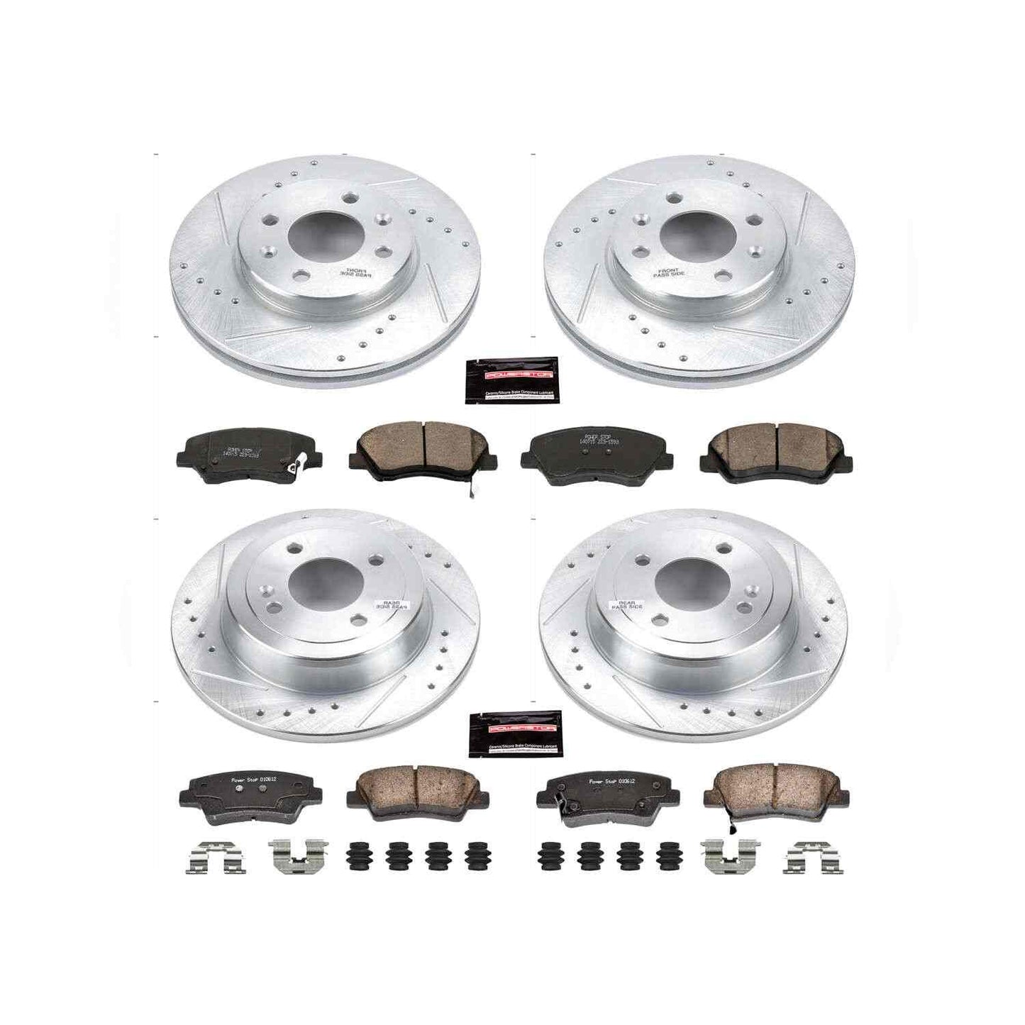 PowerStop Power Stop 12-18 Hyundai Accent Front & Rear Z23 Evolution Sport Brake Kit K6509