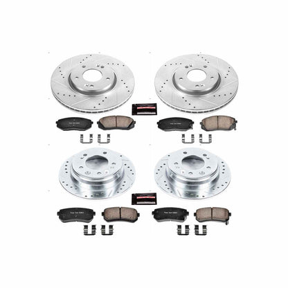 PowerStop Power Stop 12-16 Kia Sportage Front & Rear Z23 Evolution Sport Brake Kit K6512