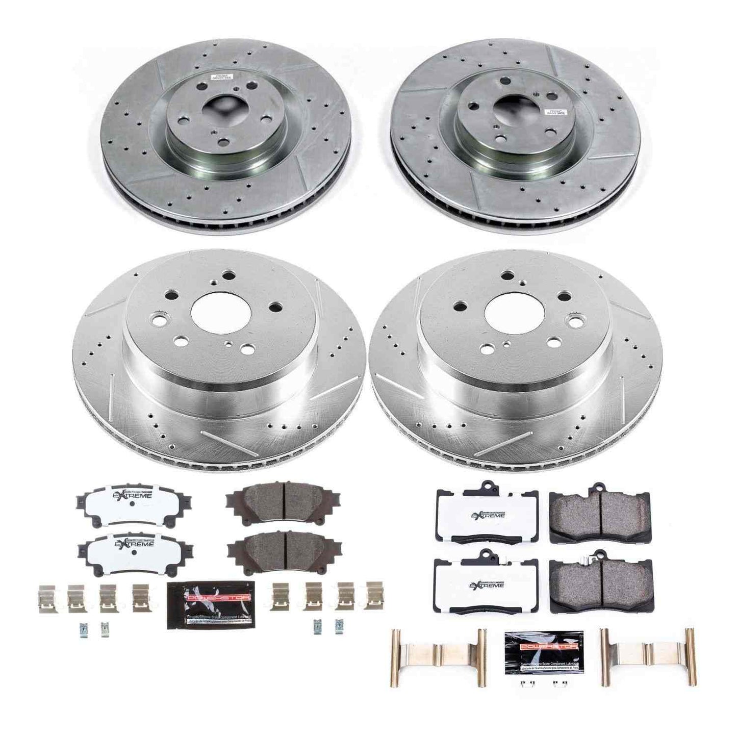 PowerStop Power Stop 13-19 Lexus GS350 Front & Rear Z26 Street Warrior Brake Kit K6513-26