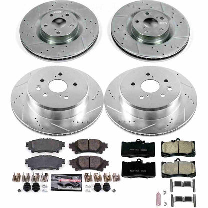 PowerStop Power Stop 13-19 Lexus GS350 Front & Rear Z23 Evolution Sport Brake Kit K6513
