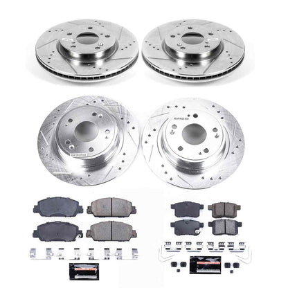 PowerStop Power Stop 13-17 Honda Accord Front & Rear Z23 Evolution Sport Brake Kit K6516