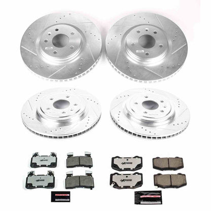 PowerStop Power Stop 14-19 Chevrolet Corvette Front & Rear Z26 Street Warrior Brake Kit K6523-26