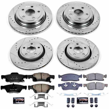 PowerStop Power Stop 13-16 Dodge Durango Front & Rear Z23 Evolution Sport Brake Kit K6537