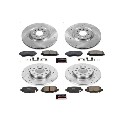 PowerStop Power Stop 15-17 Chrysler 200 Front & Rear Z23 Evolution Sport Brake Kit K6539