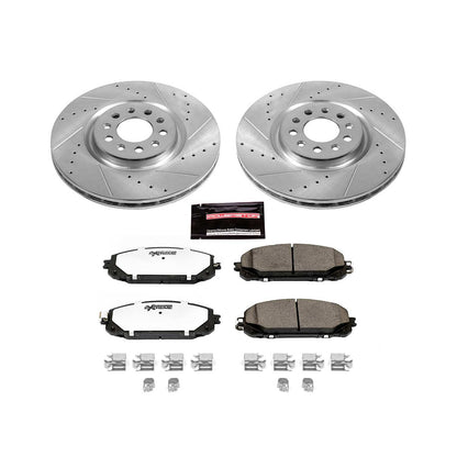 PowerStop Power Stop 14-16 Jeep Cherokee Front Z36 Truck & Tow Brake Kit K6540-36