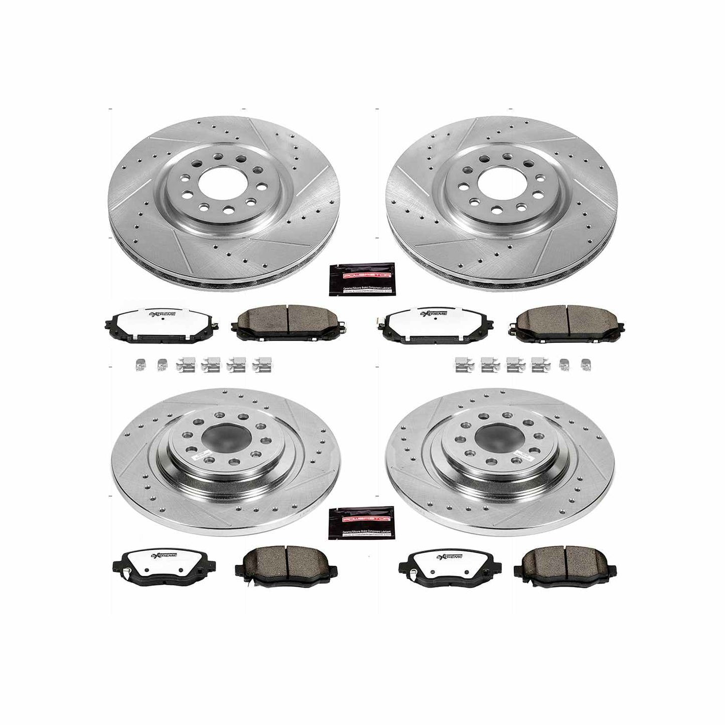 PowerStop Power Stop 14-16 Jeep Cherokee Front & Rear Z36 Truck & Tow Brake Kit K6541-36