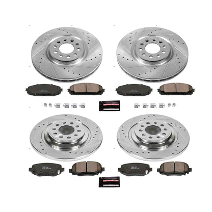 PowerStop Power Stop 14-16 Jeep Cherokee Front & Rear Z23 Evolution Sport Brake Kit K6541