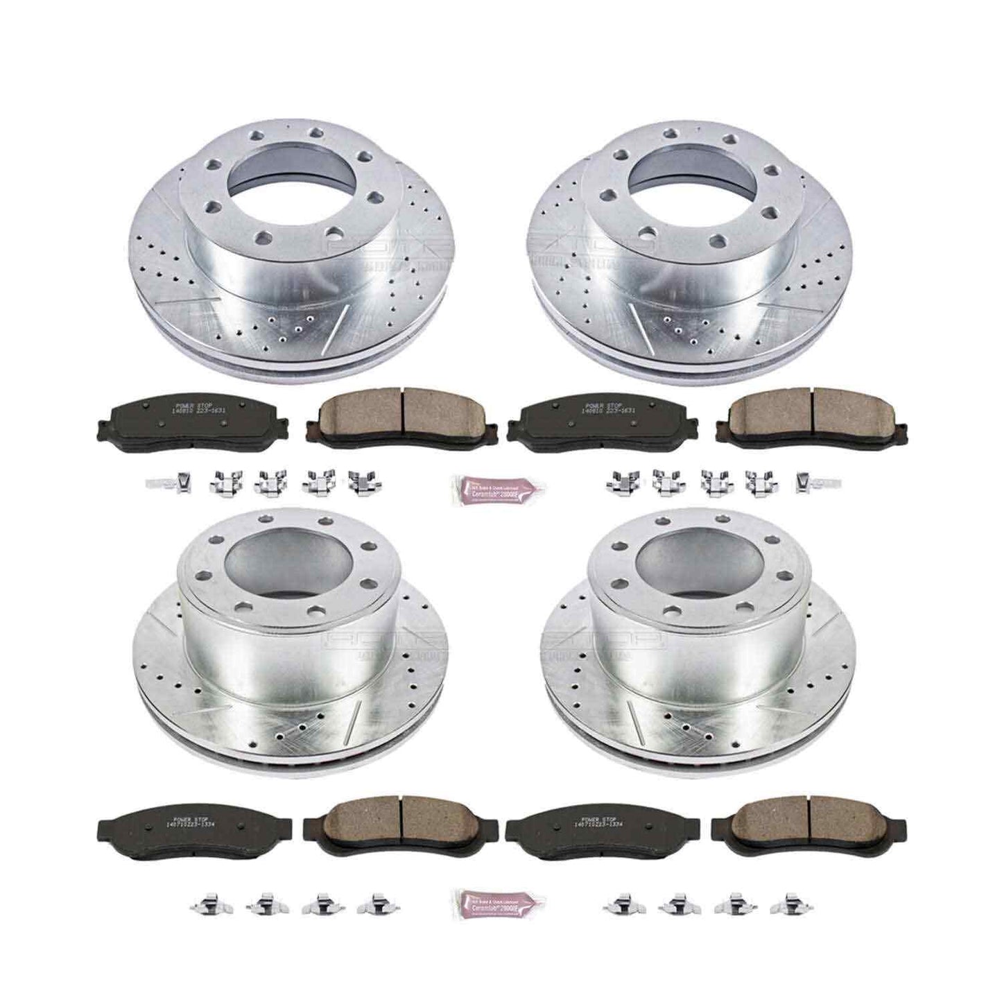 PowerStop Power Stop 2012 Ford F-250 Super Duty Front & Rear Z23 Evolution Sport Brake Kit K6547