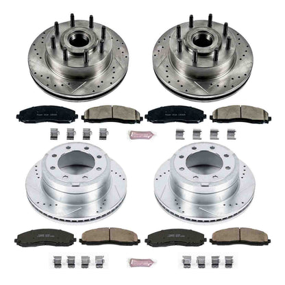 PowerStop Power Stop 2012 Ford F-250 Super Duty Front & Rear Z23 Evolution Sport Brake Kit K6551