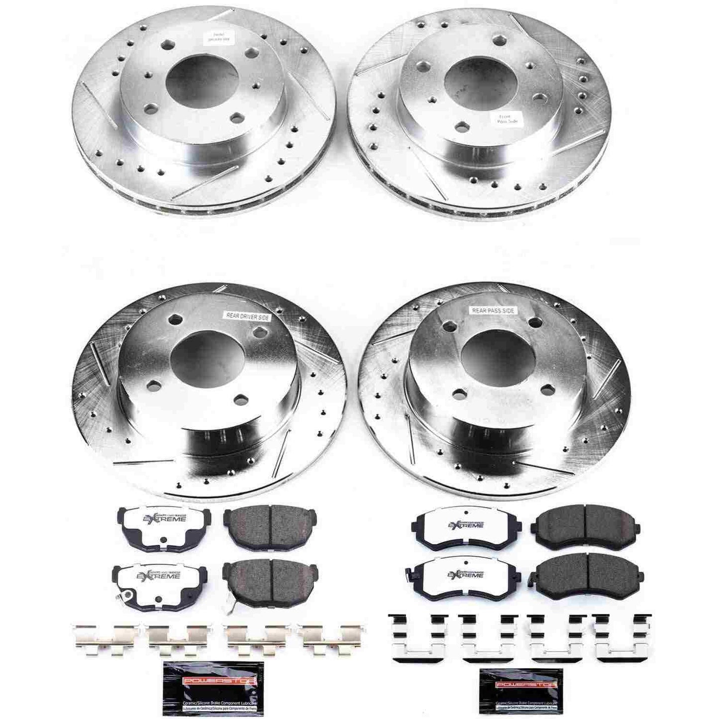 PowerStop Power Stop 89-96 Nissan 240SX Front & Rear Z26 Street Warrior Brake Kit K655-26
