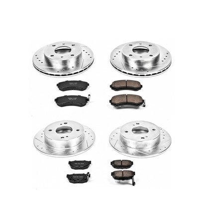 PowerStop Power Stop 89-96 Nissan 240SX Front & Rear Z23 Evolution Sport Brake Kit K655