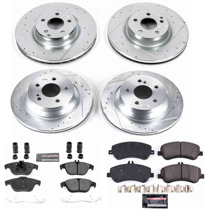 PowerStop Power Stop 13-15 Mercedes-Benz GLK250 Front & Rear Z23 Evolution Sport Brake Kit K6604