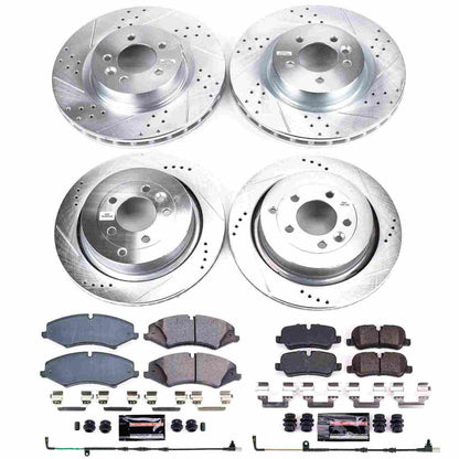 PowerStop Power Stop 2010 Land Rover LR4 Front & Rear Z23 Evolution Sport Brake Kit K6720