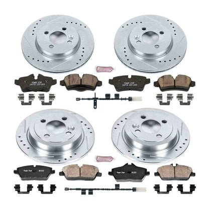 PowerStop Power Stop 11-16 Mini Cooper Front & Rear Z23 Evolution Sport Brake Kit K6740