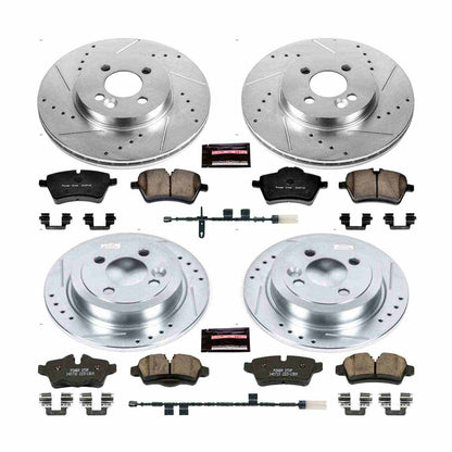 PowerStop Power Stop 11-16 Mini Cooper Front & Rear Z23 Evolution Sport Brake Kit K6742