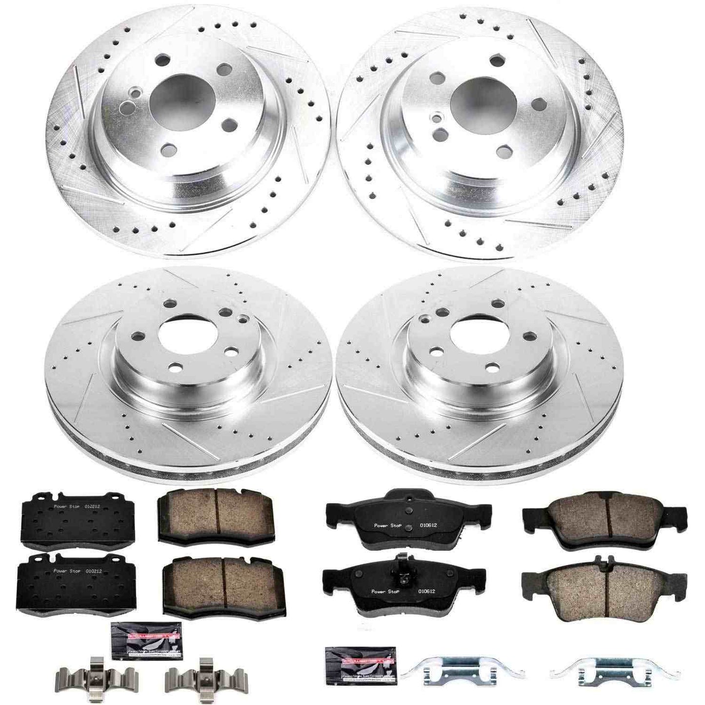 PowerStop Power Stop 07-12 Mercedes-Benz SL550 Front & Rear Z23 Evolution Sport Brake Kit K6754