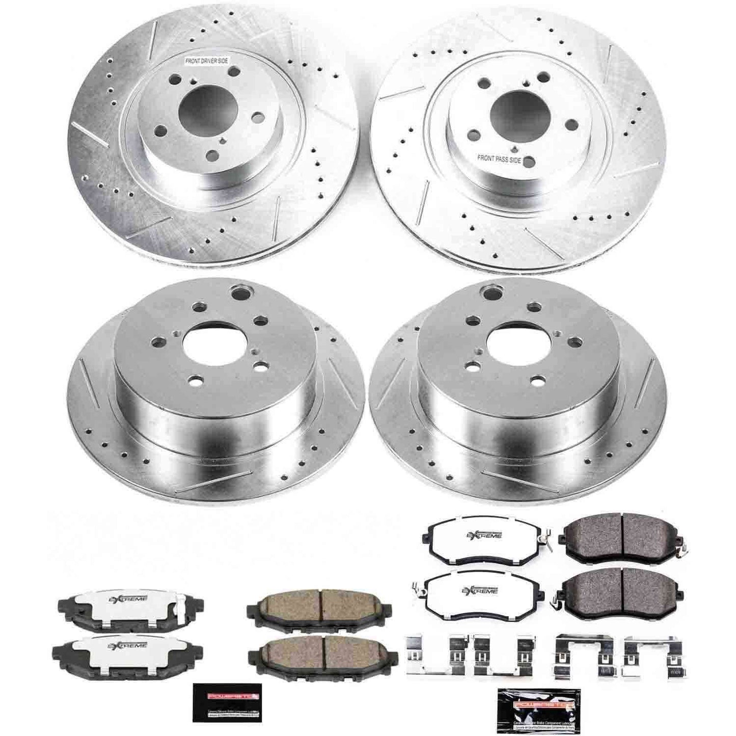 PowerStop Power Stop 16-17 Subaru Crosstrek Front & Rear Z26 Street Warrior Brake Kit K6762-26