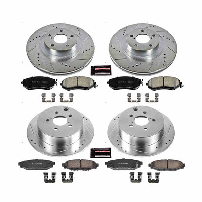 PowerStop Power Stop 16-17 Subaru Crosstrek Front & Rear Z23 Evolution Sport Brake Kit K6762