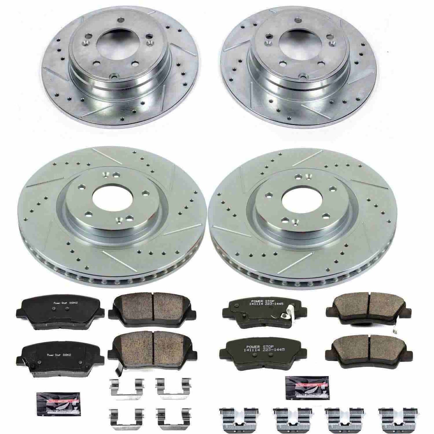 PowerStop Power Stop 12-17 Hyundai Azera Front & Rear Z23 Evolution Sport Brake Kit K6765