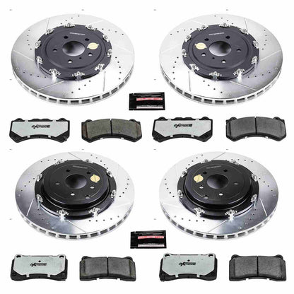 PowerStop Power Stop 09-11 Nissan GT-R Front & Rear Z26 Street Warrior Brake Kit K6773-26