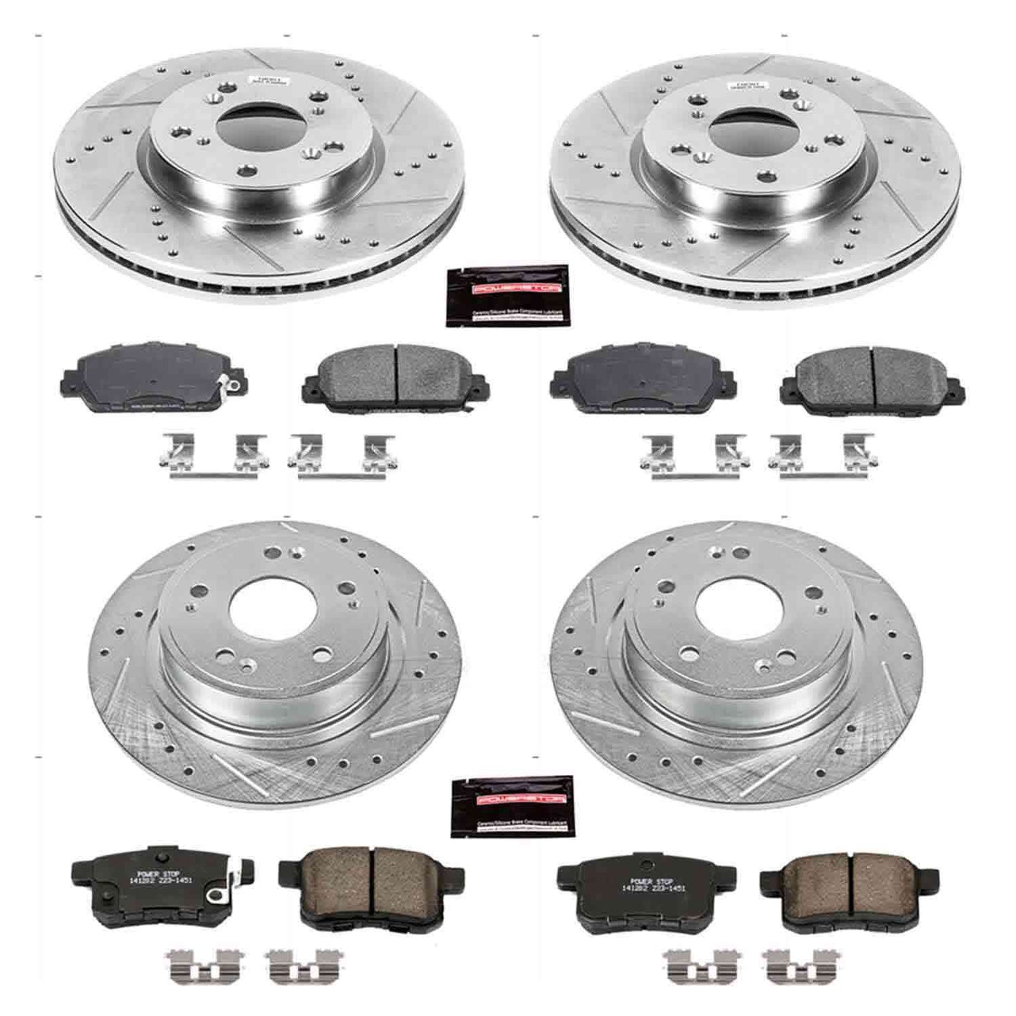 PowerStop Power Stop 13-17 Honda Accord Front & Rear Z23 Evolution Sport Brake Kit K6778