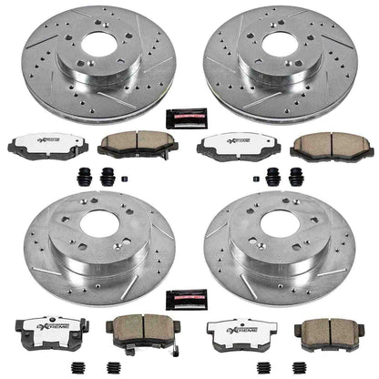 PowerStop Power Stop 14-15 Acura ILX Front & Rear Z26 Street Warrior Brake Kit K6781-26