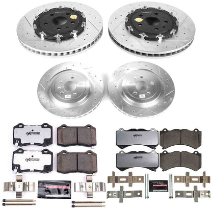 PowerStop Power Stop 13-15 Cadillac CTS Front & Rear Z26 Street Warrior Brake Kit K6790-26