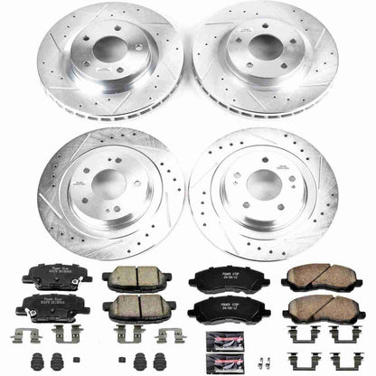 PowerStop Power Stop 14-18 Mitsubishi Outlander Front & Rear Z23 Evolution Sport Brake Kit K6796