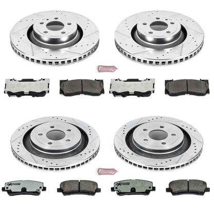 PowerStop Power Stop 15-19 Ford Mustang Front & Rear Z26 Street Warrior Brake Kit K6805-26