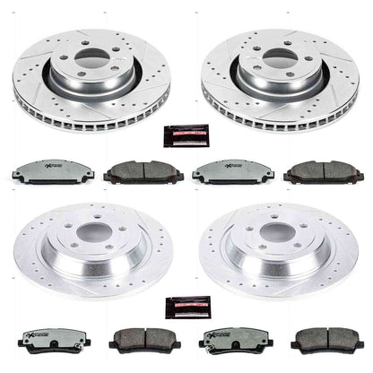 PowerStop Power Stop 15-19 Ford Mustang Front & Rear Z26 Street Warrior Brake Kit K6808-26