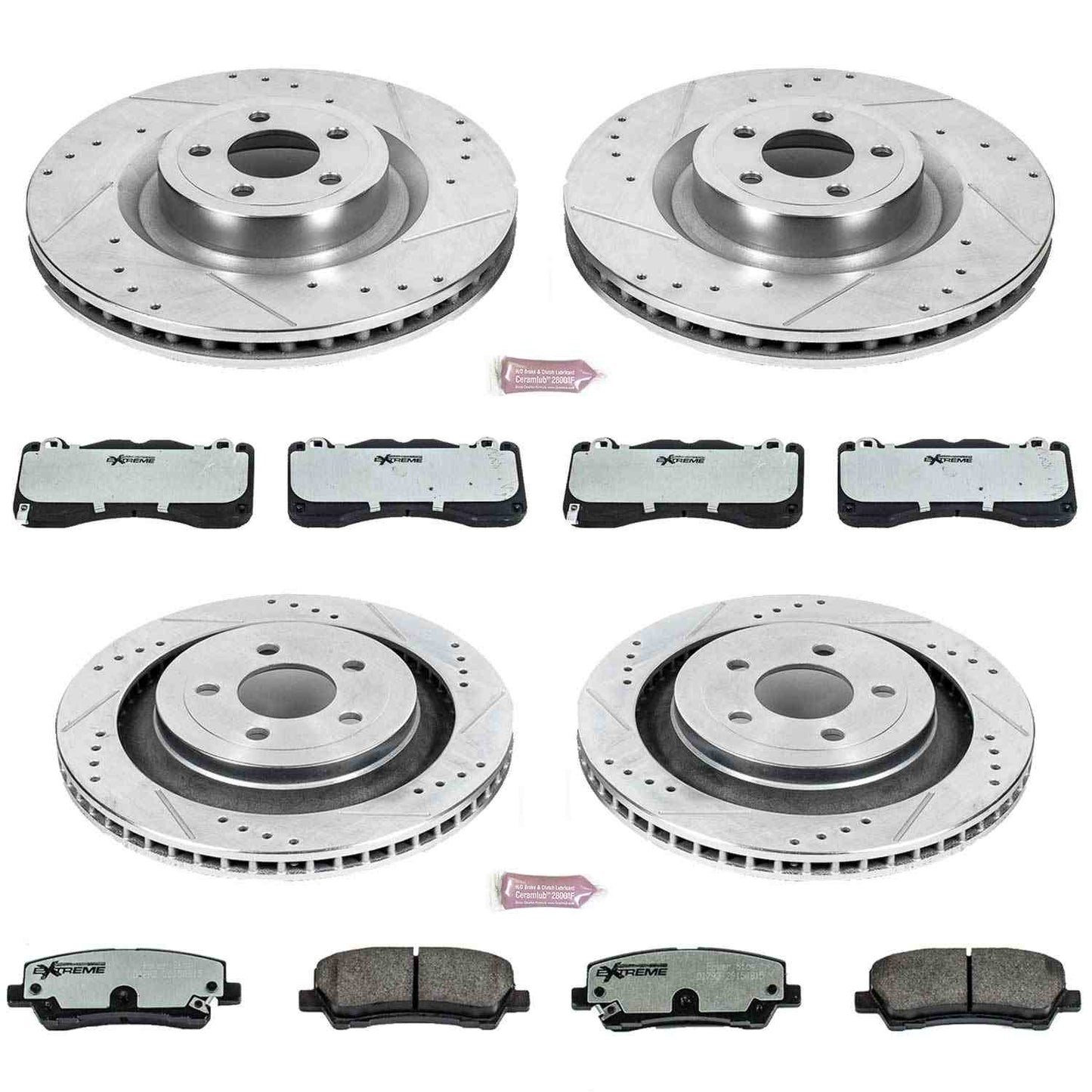 PowerStop Power Stop 15-19 Ford Mustang Front & Rear Z26 Street Warrior Brake Kit K6810-26