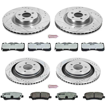 PowerStop Power Stop 15-19 Ford Mustang Front & Rear Z26 Street Warrior Brake Kit K6810-26