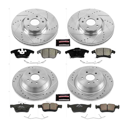 PowerStop Power Stop 13-19 Ford Fusion Front & Rear Z23 Evolution Sport Brake Kit K6815