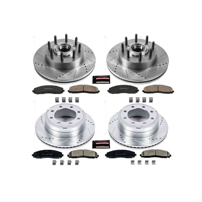 PowerStop Power Stop 12-19 Ford F-250 Super Duty Front & Rear Z23 Evolution Sport Brake Kit K6820