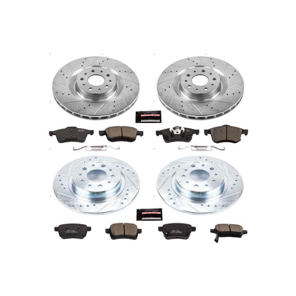 PowerStop Power Stop 14-19 Fiat 500L Front & Rear Z23 Evolution Sport Brake Kit K6839