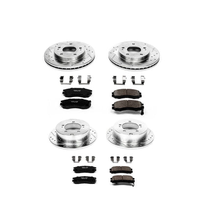 PowerStop Power Stop 95-00 Chrysler Sebring Front & Rear Z23 Evolution Sport Brake Kit K683