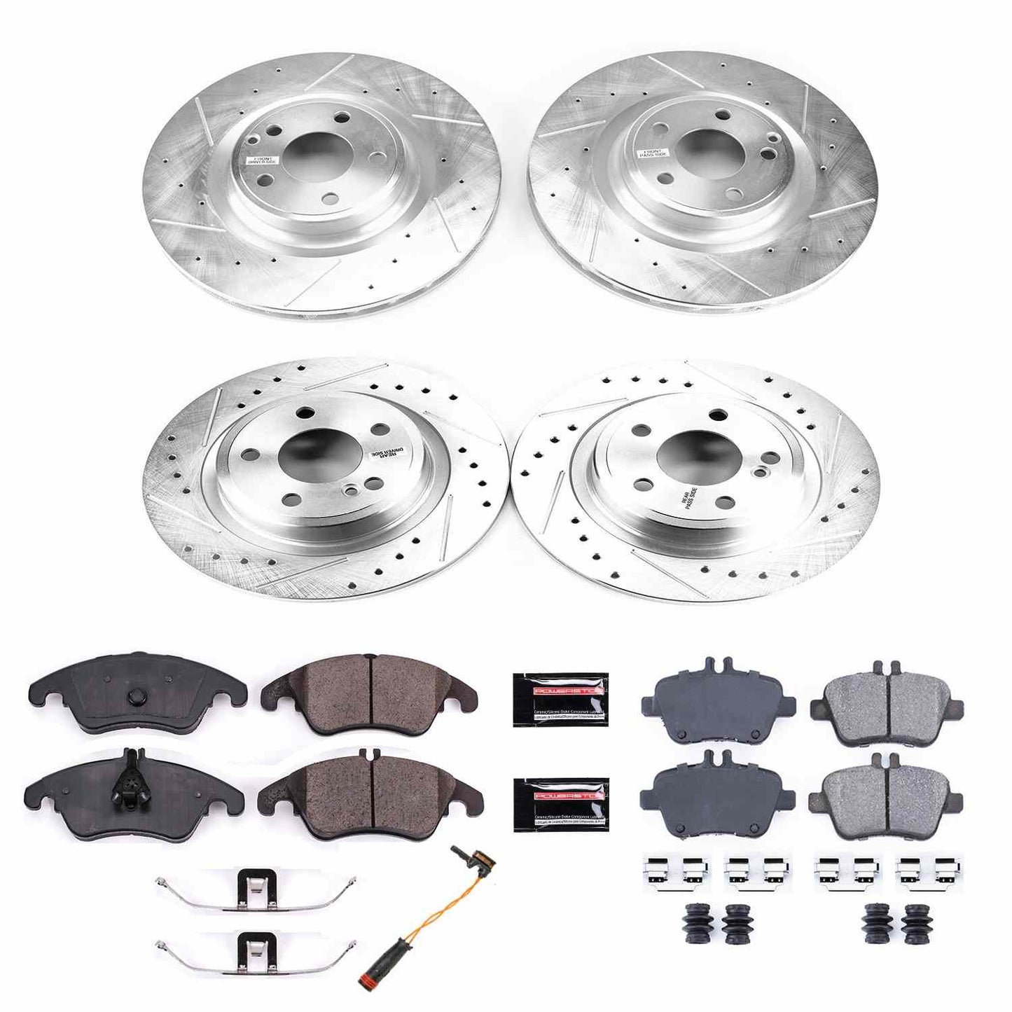 PowerStop Power Stop 2018 Mercedes-Benz SLC300 Front & Rear Z23 Evolution Sport Brake Kit K6891