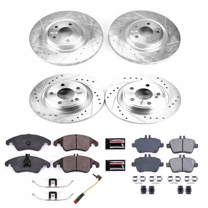 PowerStop Power Stop 2018 Mercedes-Benz SLC300 Front & Rear Z23 Evolution Sport Brake Kit K6891