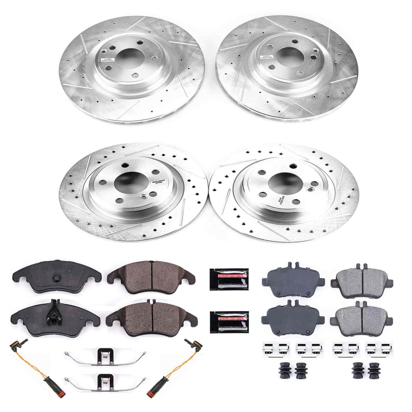 PowerStop Power Stop 2017 Mercedes-Benz SLC300 Front & Rear Z23 Evolution Sport Brake Kit K6892